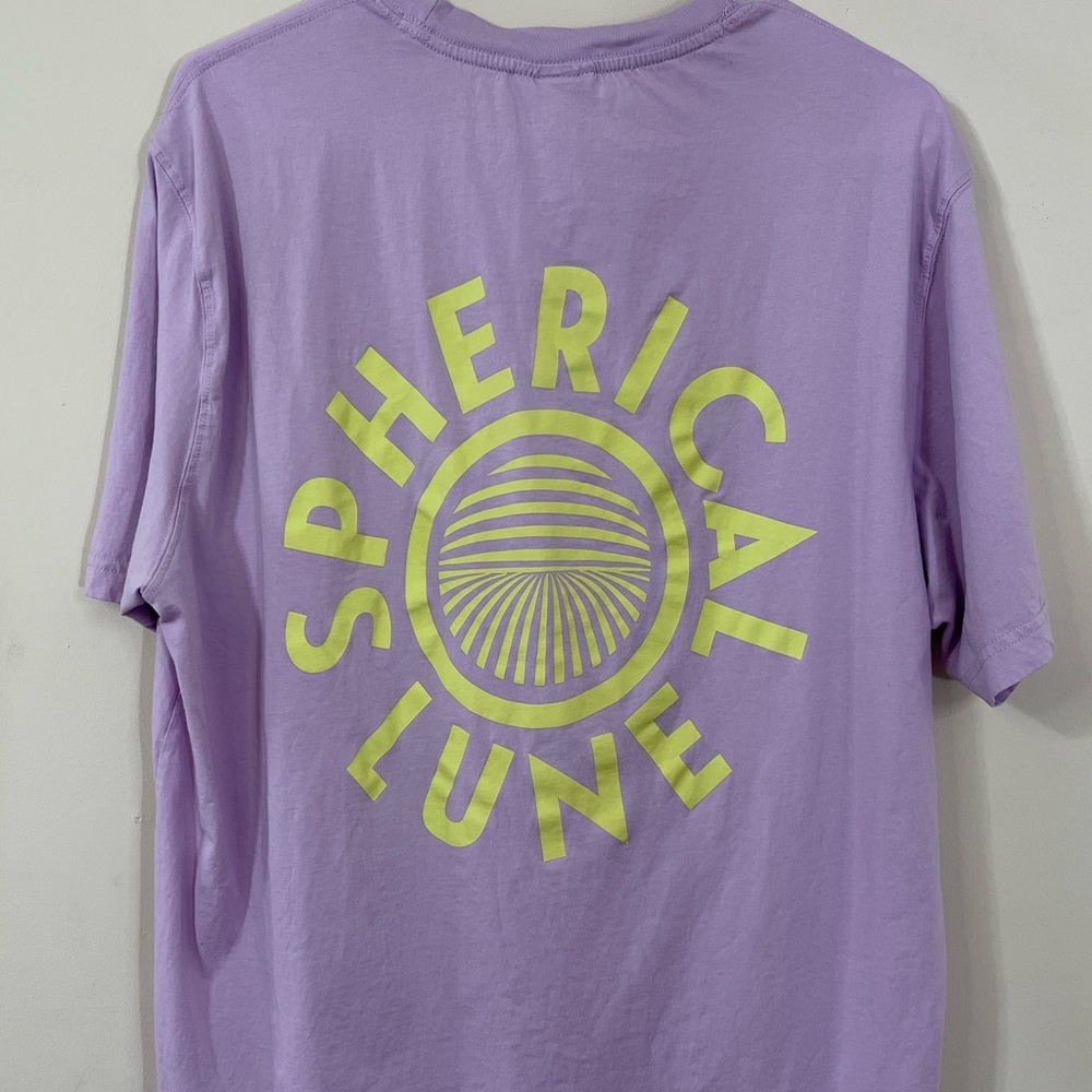 H&M Purple Lime Green Spherical Lune Graphic Tee - Picture 8 of 8